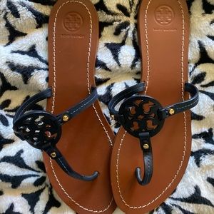 Black with Brown Tory Burch sandals size 10